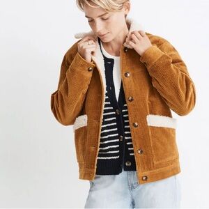 Madewell Sherpa Lined Corduroy Swing Chore Coat